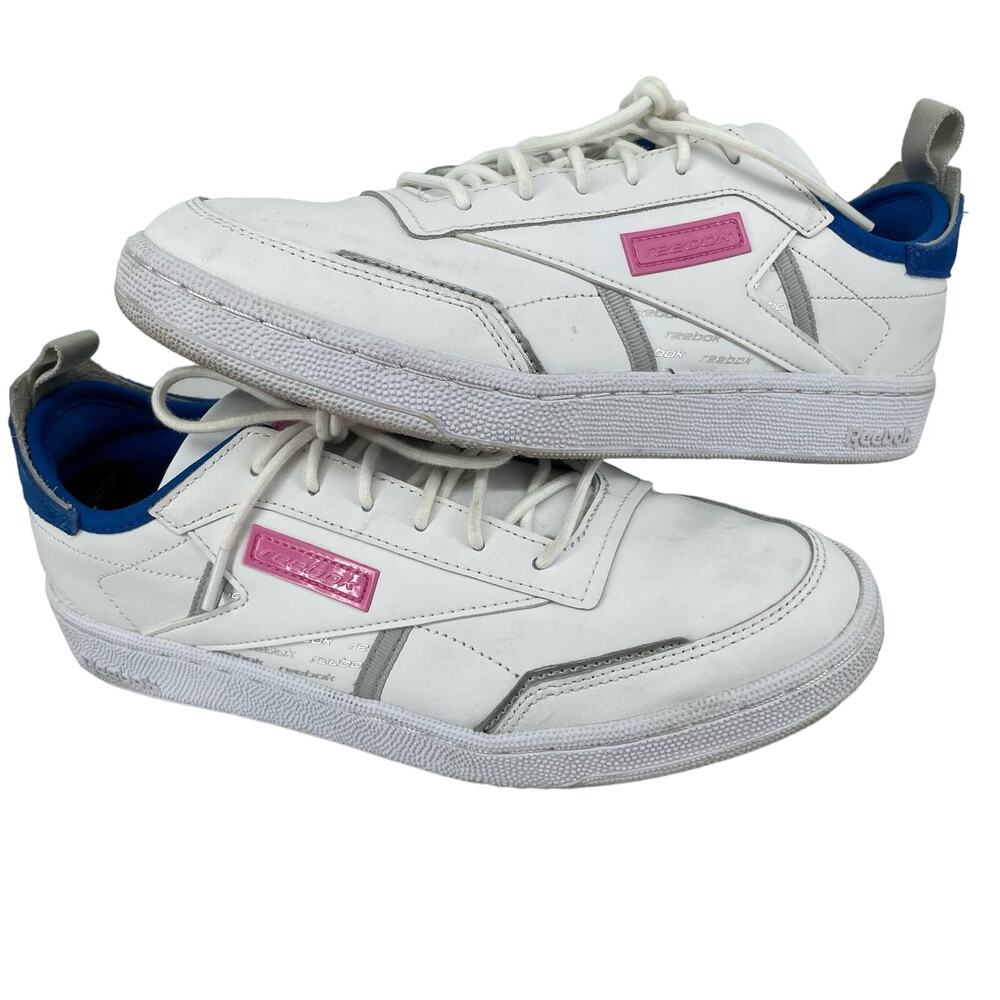 Reebok‎ Club C Reedux Sneaker Womens 9.5 white pink blue silver